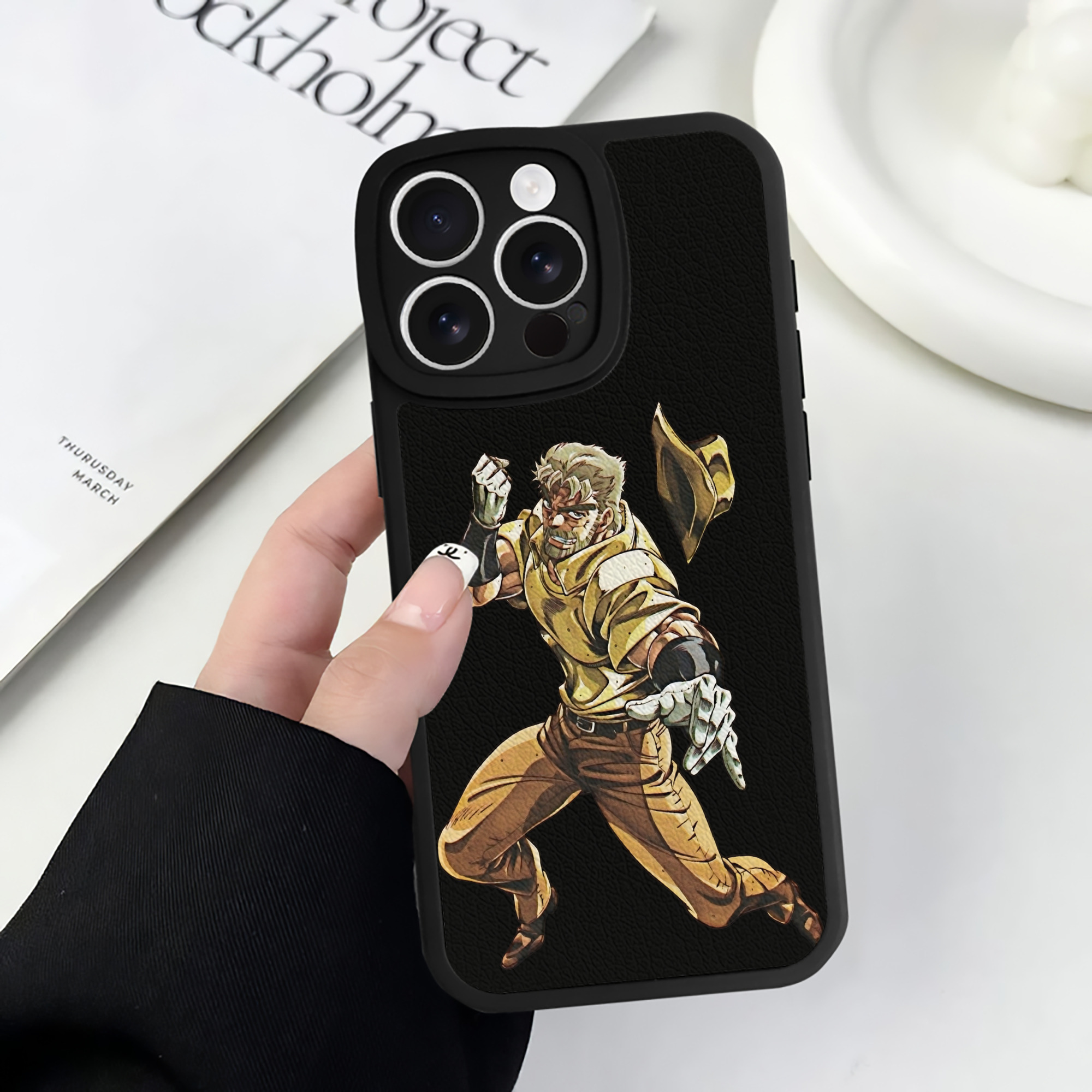 （画像用） ジョジョの奇妙な冒険 ジョセフ?ジョースター JoJo's Bizarre Adventure Joseph Joestar 【iPhone 16シリーズ対応】シリコンスマホケース（レザー調） 材質：シリコン